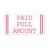 Schlichte Briefmarke "BEZAHLTER VOLLBETRAG" Permastempel (Design)