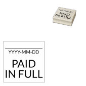 Schlichte Briefmarke "IN VOLLSTÄNDIG BEZAHLT" Gummistempel (Stempel)