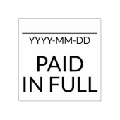 Schlichte Briefmarke "IN VOLLSTÄNDIG BEZAHLT" Gummistempel (Prägung)