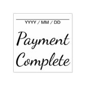 Schlichte Briefmarke "Payment Complete" aus Kautsc Gummistempel (Prägung)