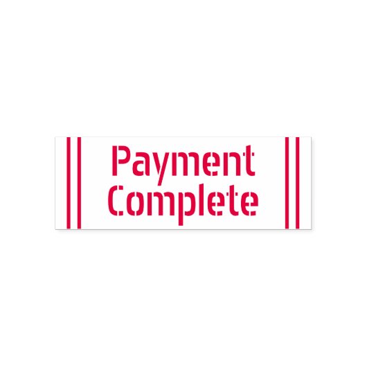 Schlichte Briefmarke "Payment Complete" aus Kautsc Permastempel (Design)