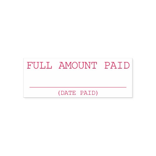 Schlichte Briefmarke "VOLLSTÄNDIG BEZAHLTER BETRAG Permastempel (Design)