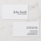 Schlichte Business Card des White Petroleum Engine Visitenkarte (Vorne/Hinten)