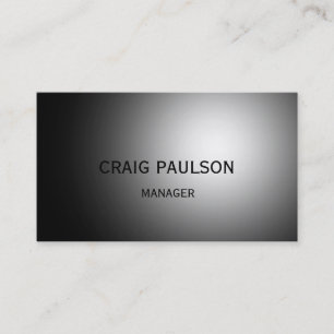 Schlichte Business Card für den Black Simple Manag Visitenkarte