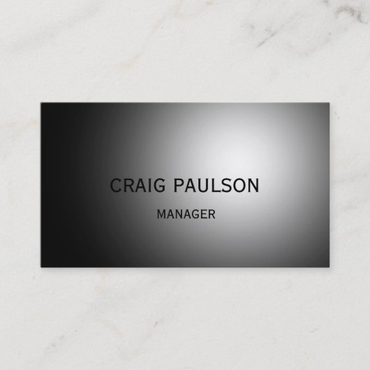 Schlichte Business Card für den Black Simple Manag Visitenkarte (Vorderseite)