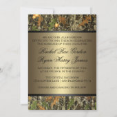 Schlichte Camouflage Einladung zur Hochzeit (Rückseite)
