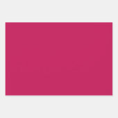 Schlichte Carmine Rubine Pink Shades 3 Tones Geschenkpapier Set (Vorderseite 3)