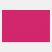 Schlichte Carmine Rubine Pink Shades 3 Tones Geschenkpapier Set (Vorderseite 2)
