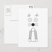 SCHLICHTE CAT POSTKARTE (Vorne/Hinten)