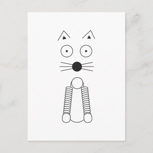 SCHLICHTE CAT POSTKARTE (Vorderseite)