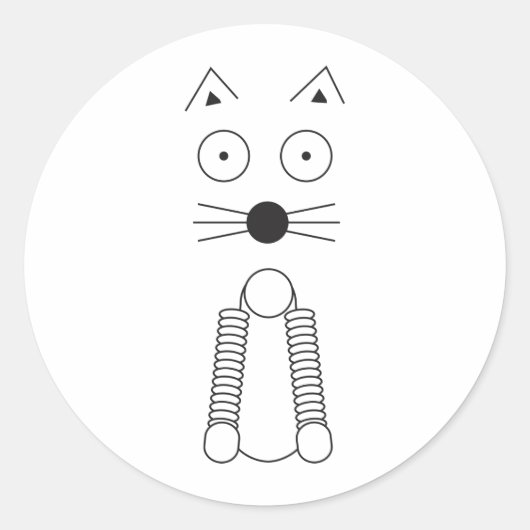 SCHLICHTE CAT RUNDER AUFKLEBER (Vorderseite)