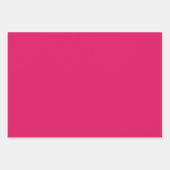 Schlichte Cerise Rose Ruby Pink Shades 3 Tones Geschenkpapier Set (Vorderseite 3)