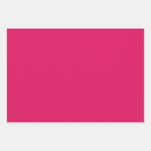 Schlichte Cerise Rose Ruby Pink Shades 3 Tones Geschenkpapier Set (Vorderseite 3)