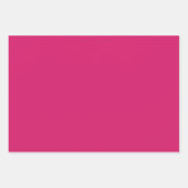 Schlichte Cerise Rose Ruby Pink Shades 3 Tones Geschenkpapier Set (Vorderseite 2)