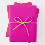 Schlichte Cerise Rose Ruby Pink Shades 3 Tones Geschenkpapier Set (Beispiel)