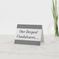 Schlichte Condolenzkarte