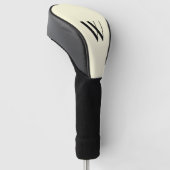 Schlichte Creme Golf Headcover (angewinkelt)