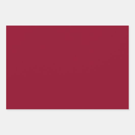 Schlichte Crimson Burgundy Mahogany Red Shades 3 T Geschenkpapier Set (Vorderseite 2)