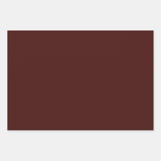 Schlichte Crimson Burgundy Mahogany Red Shades 3 T Geschenkpapier Set (Vorderseite)