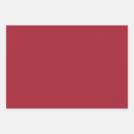 Schlichte Crimson Fuzzy Fire Red Shades 3 Tones Geschenkpapier Set (Vorderseite 3)