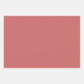 Schlichte Crimson Fuzzy Fire Red Shades 3 Tones Geschenkpapier Set (Vorderseite 2)