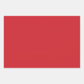 Schlichte Crimson Fuzzy Fire Red Shades 3 Tones Geschenkpapier Set (Vorderseite)