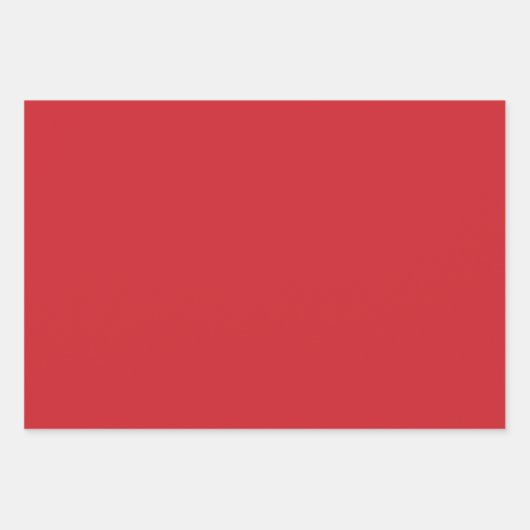 Schlichte Crimson Fuzzy Fire Red Shades 3 Tones Geschenkpapier Set (Vorderseite)
