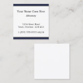 Schlichte Dapper Beruflich Lawyer Business Card Quadratische Visitenkarte (Vorne/Hinten)