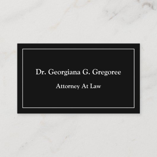 Schlichte Dapper Business Card Visitenkarte (Vorderseite)