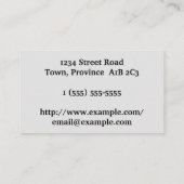 Schlichte Dermatologin-Visitenkarte Visitenkarte (Rückseite)