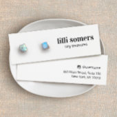 Schlichte Display-Karte "Stud Earring Juwelier"