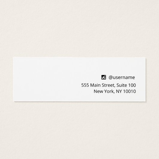 Schlichte Display-Karte "Stud Earring Juwelier" (Rückseite)