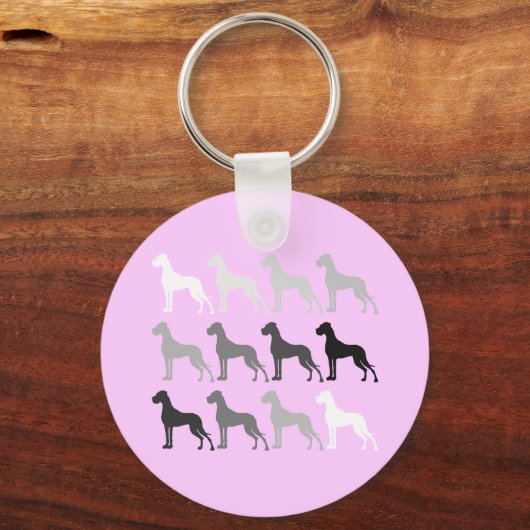 Schlichte Doggen Schlüsselanhänger (Vorderseite)