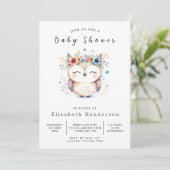 Schlichte, druckbare Babydusche Einladung (Stehend Vorderseite)