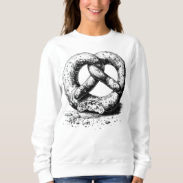 Schlichte Druckprätzel Sweatshirt