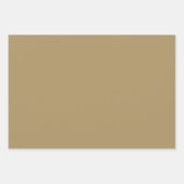 Schlichte dunkelbeige Kastanienbraun Schatten 3 Tö Geschenkpapier Set (Vorderseite)