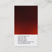 Schlichte dunkelrote Monogram-Visitenkarte Visitenkarte (Rückseite)