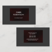 Schlichte, dunkelrote Visitenkarte (Vorne/Hinten)