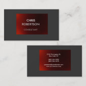 Schlichte, dunkelrote Visitenkarte (Vorne/Hinten)