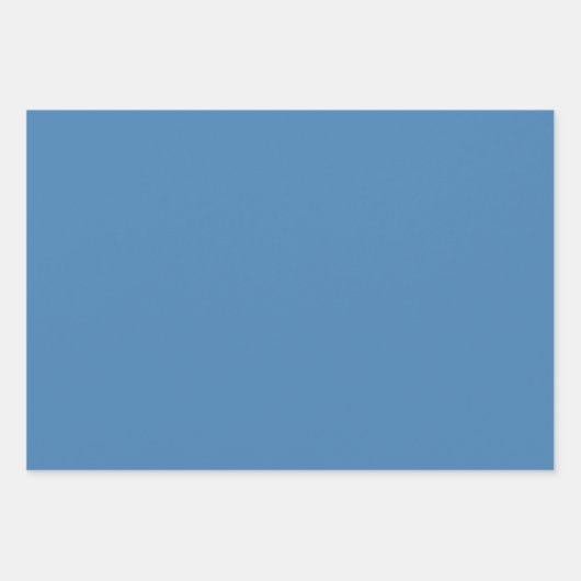 Schlichte dunkle Mittelstahlblautöne 3 Töne Geschenkpapier Set (Vorderseite 3)