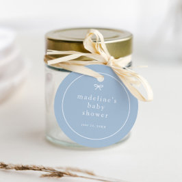 Schlichte Dusche mit blauen Bugs, Baby-Dusche Geschenkanhänger