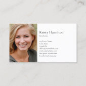 schlichte echte Anwesen beruflich House Foto Visitenkarte (Rückseite)