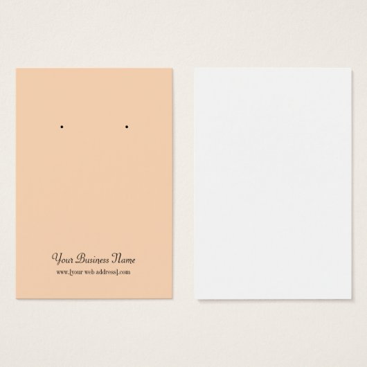 Schlichte Einfache benutzerdefinierte Earring-Kart (Vorne & Hinten)