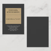 Schlichte Einfache Beraterin Beige Grau Visitenkar Visitenkarte (Vorne/Hinten)
