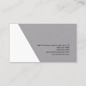 Schlichte, einfache Berufliche Minimalistisch-Grau Visitenkarte (Rückseite)
