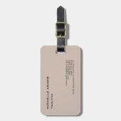 Schlichte, einfache Berufliche moderne Pastellfarb Gepäckanhänger (Vorderseite vertikal)