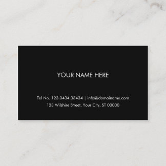 Schlichte einfache Black Business Card Visitenkarte