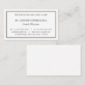 Schlichte, einfache Business Card Visitenkarte (Vorne/Hinten)
