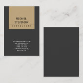 Schlichte einfache Chubby Chic Beige Grau Business Visitenkarte (Vorne/Hinten)