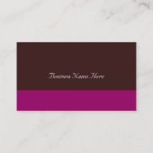 Schlichte, einfache, elegante lila Visitenkarte. Visitenkarte (Rückseite)
